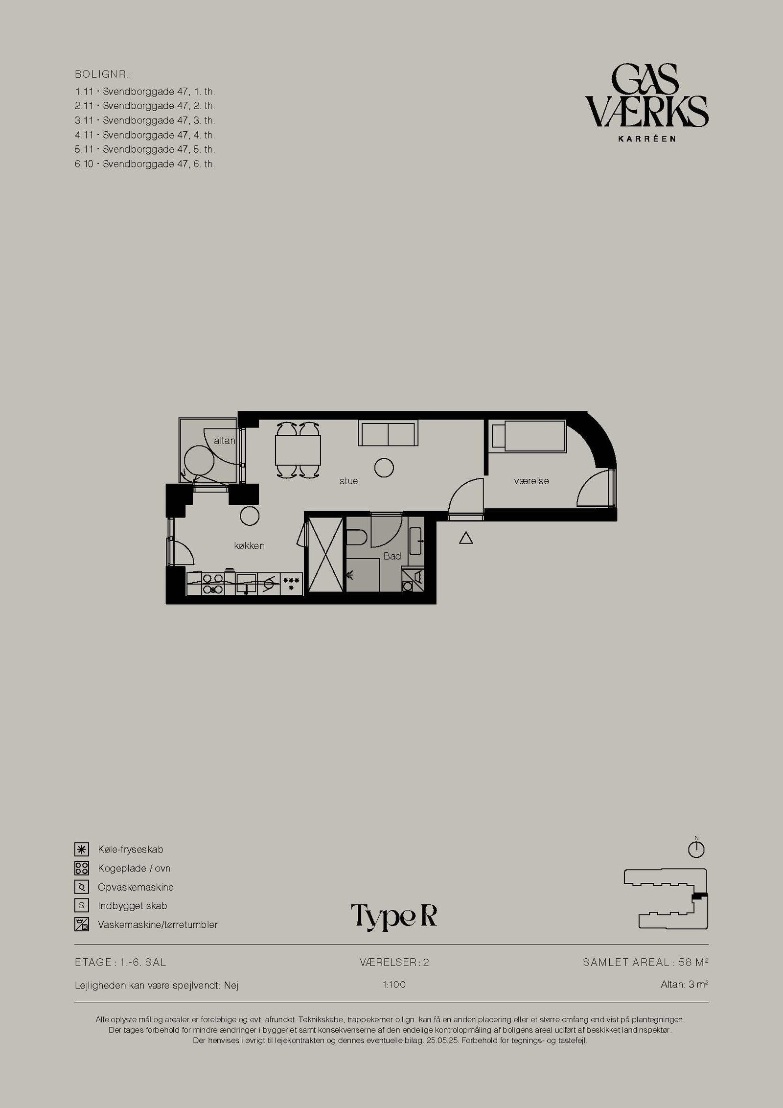 Visual presentation of the listing