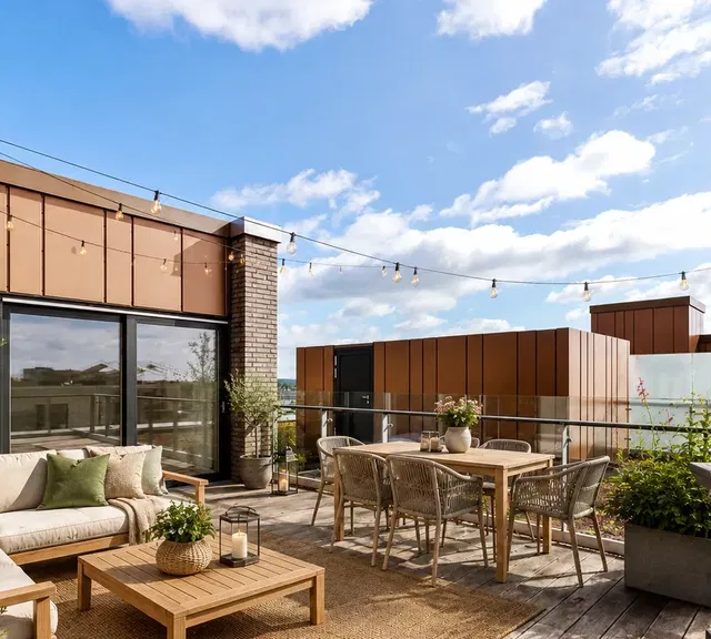 apartment Eksklusiv penthouse med 4 værelser og privat tagterrasse