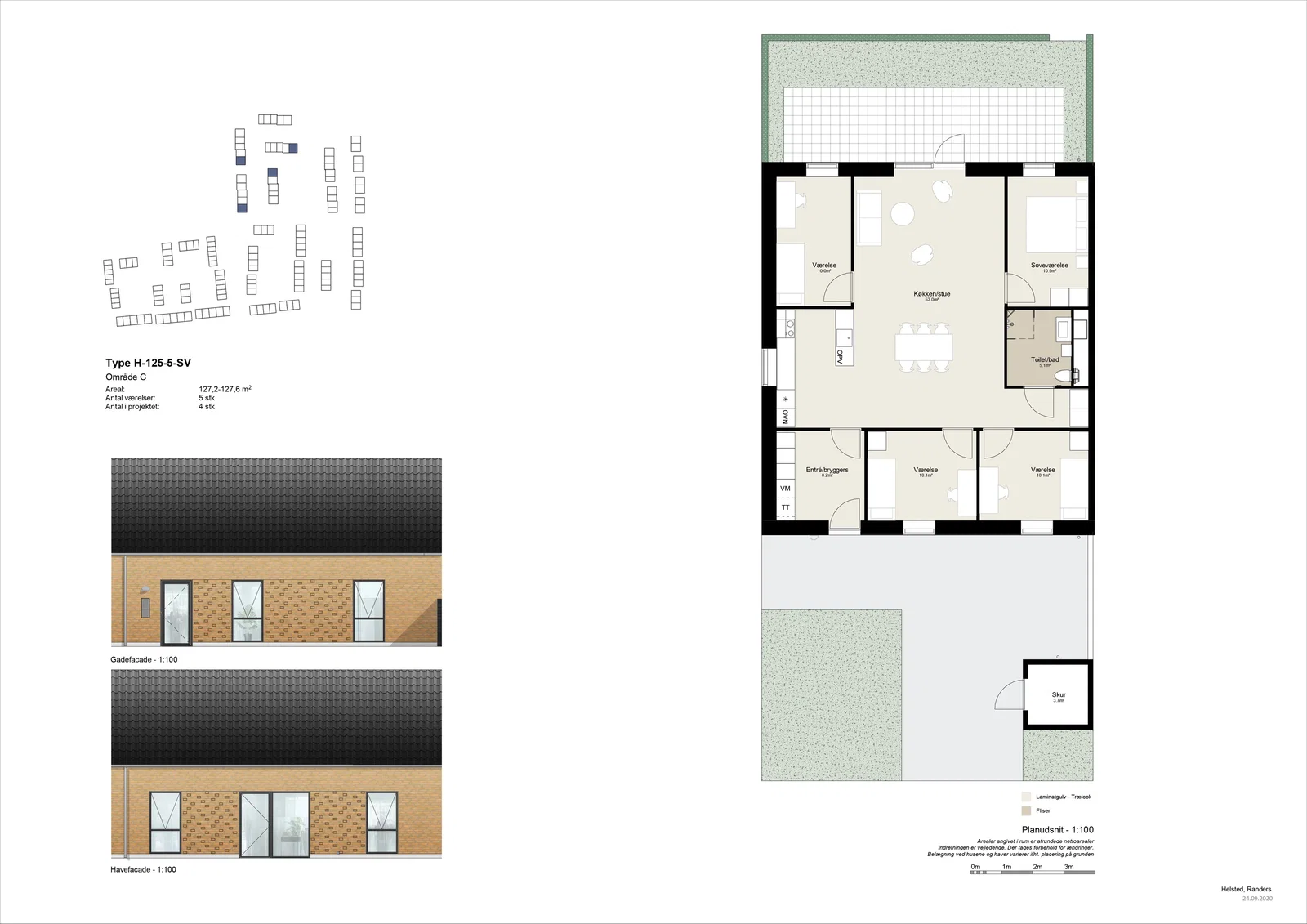Visual presentation of the listing