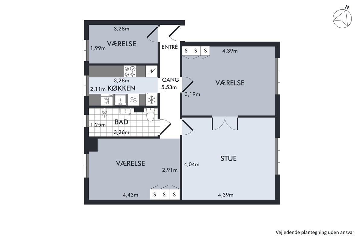 Visual presentation of the listing