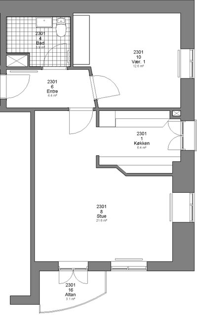 Almen lejlighed på 69 m² med fleksibel udlejning - Nørregade, Haderslev - 4