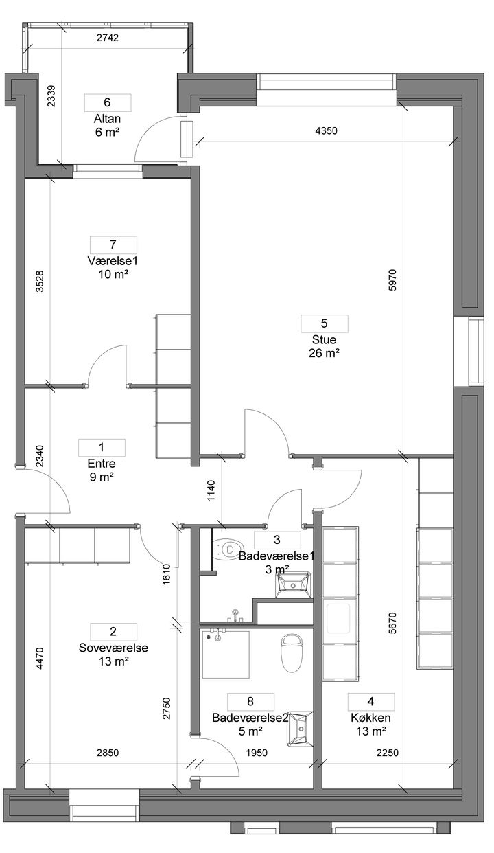 3-room apartment of 95 m² for rent in Nørresundby – Vangen, 3rd floor – photo 2