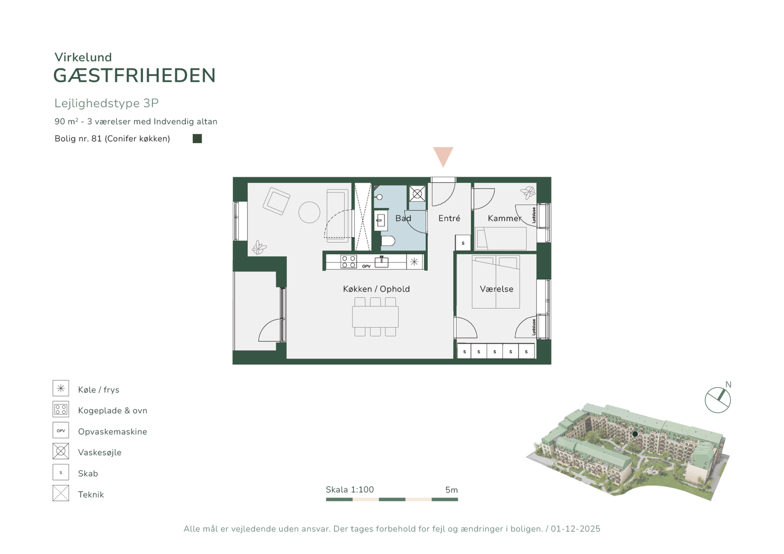 Visual presentation of the listing