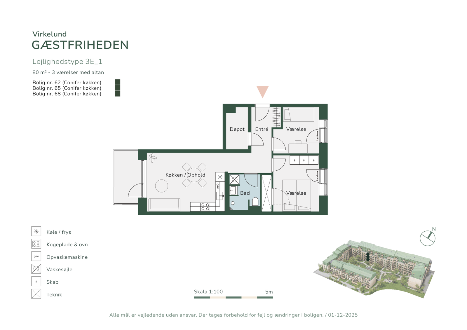 Visual presentation of the listing