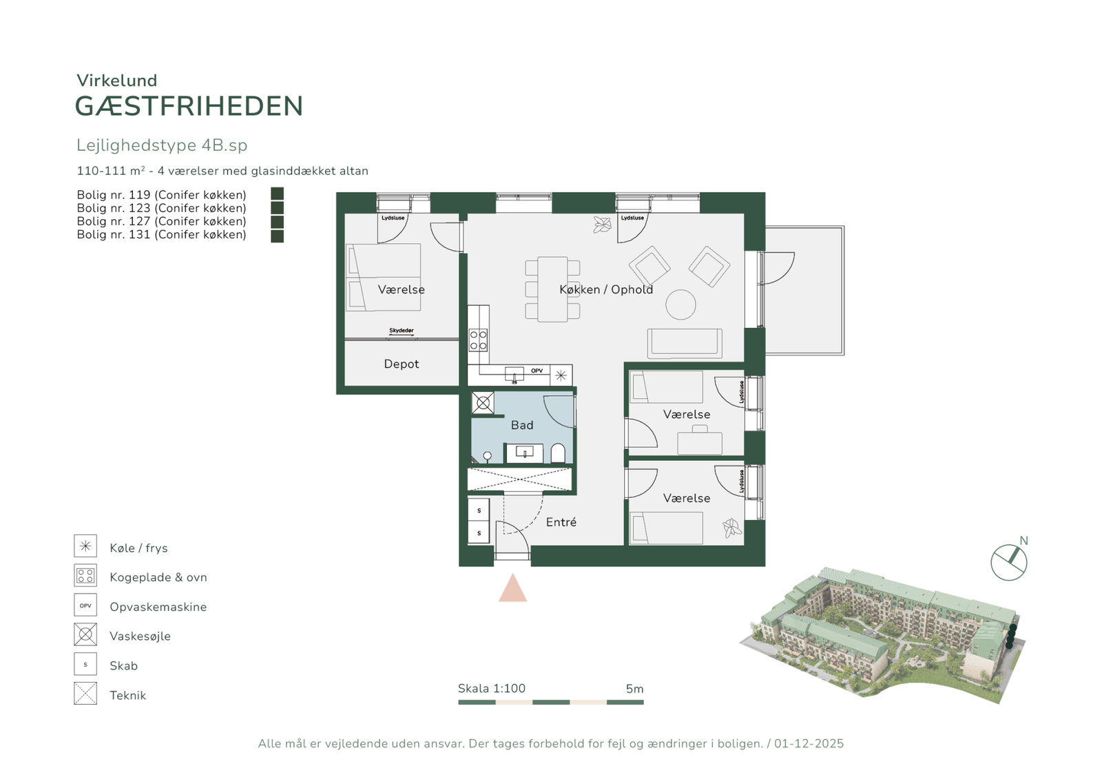 Visual presentation of the listing