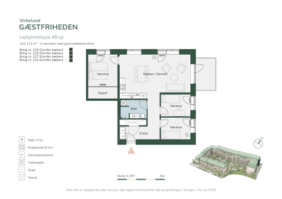 Visual presentation of the listing