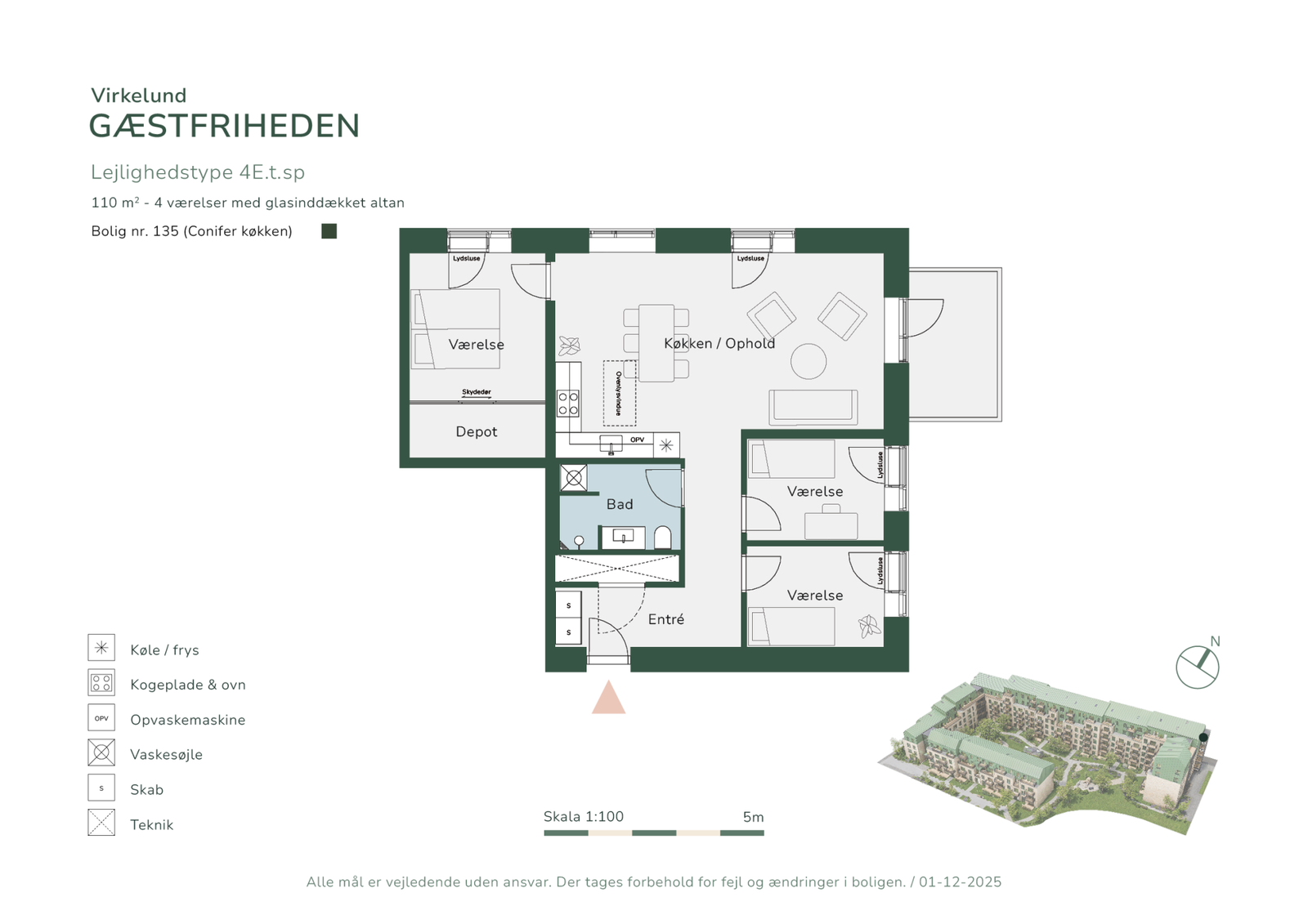 Visual presentation of the listing