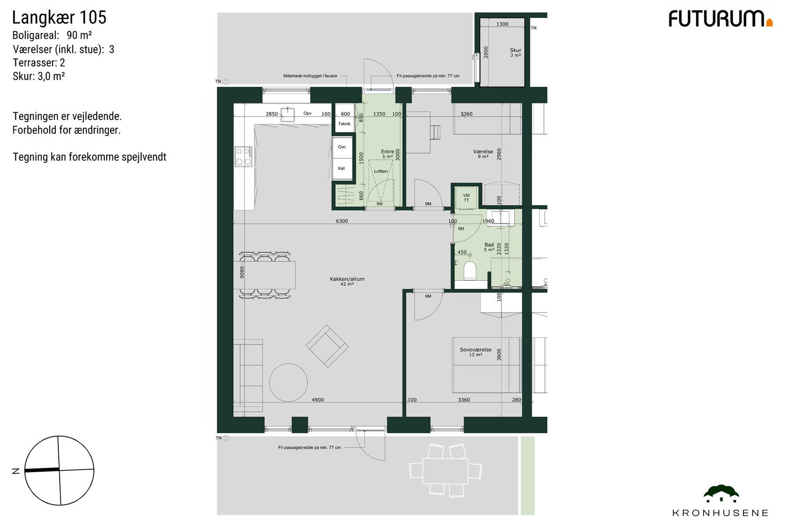 Visual presentation of the listing