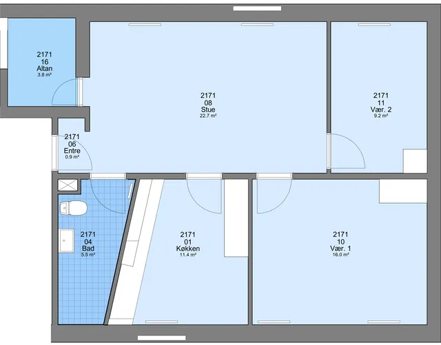 apartment Lejlighed med tre værelser til leje