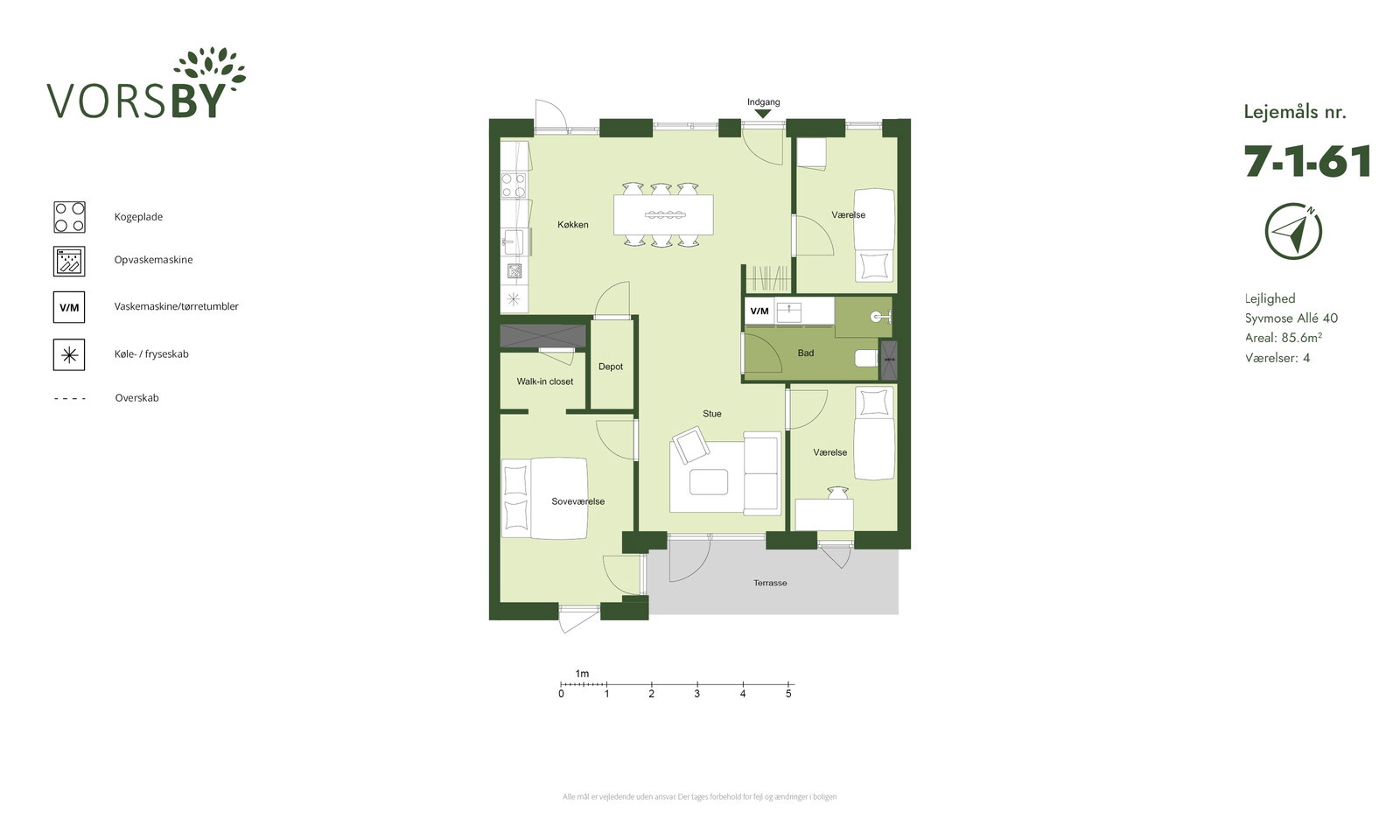 Visual presentation of the listing