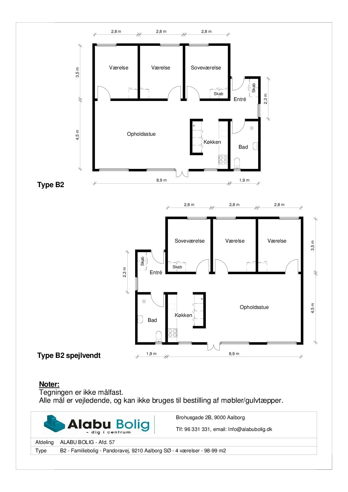 Visual presentation of the listing