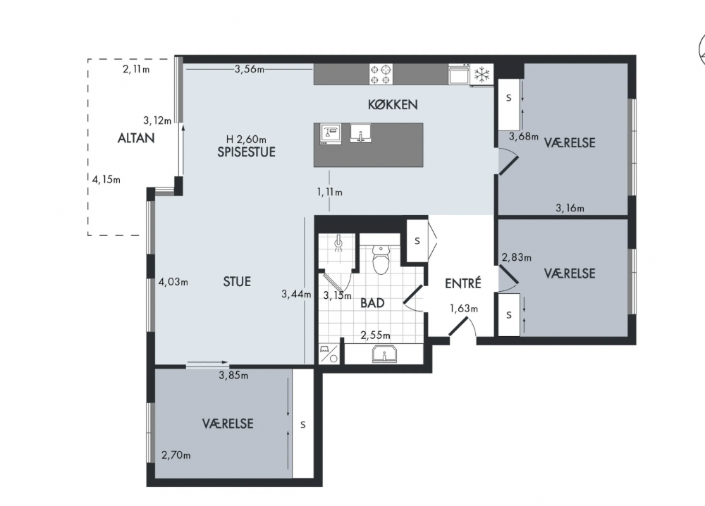 Visual presentation of the listing
