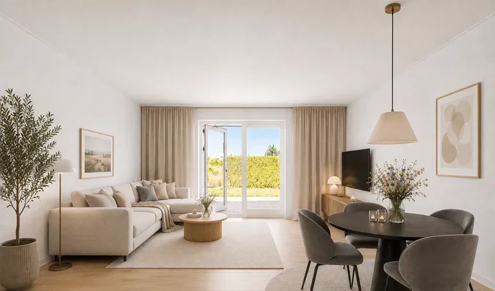 3-værelses rækkehus med terrasse og have i Odense SØ - Nørrebjerg Runddel, Odense SØ - 0