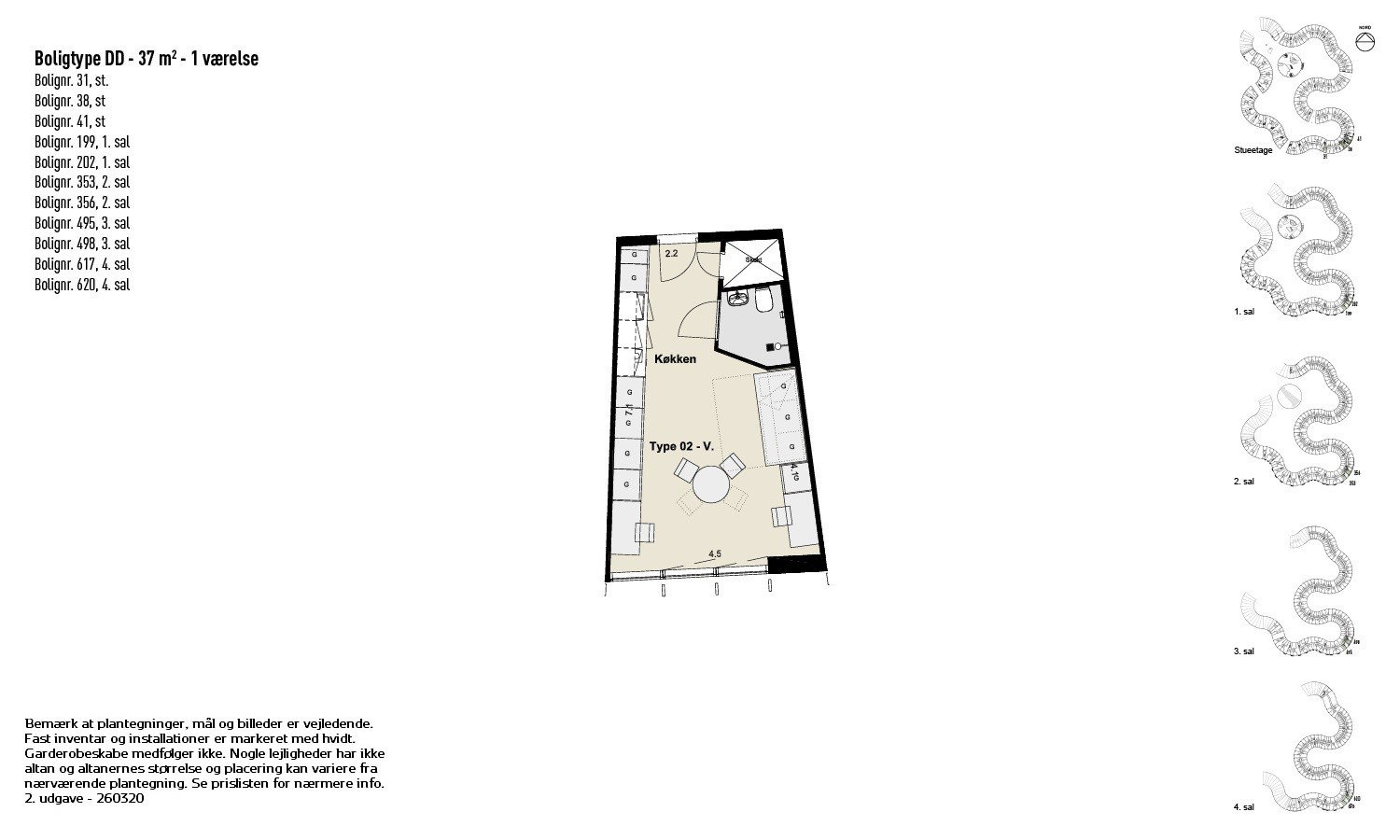 Visual presentation of the listing