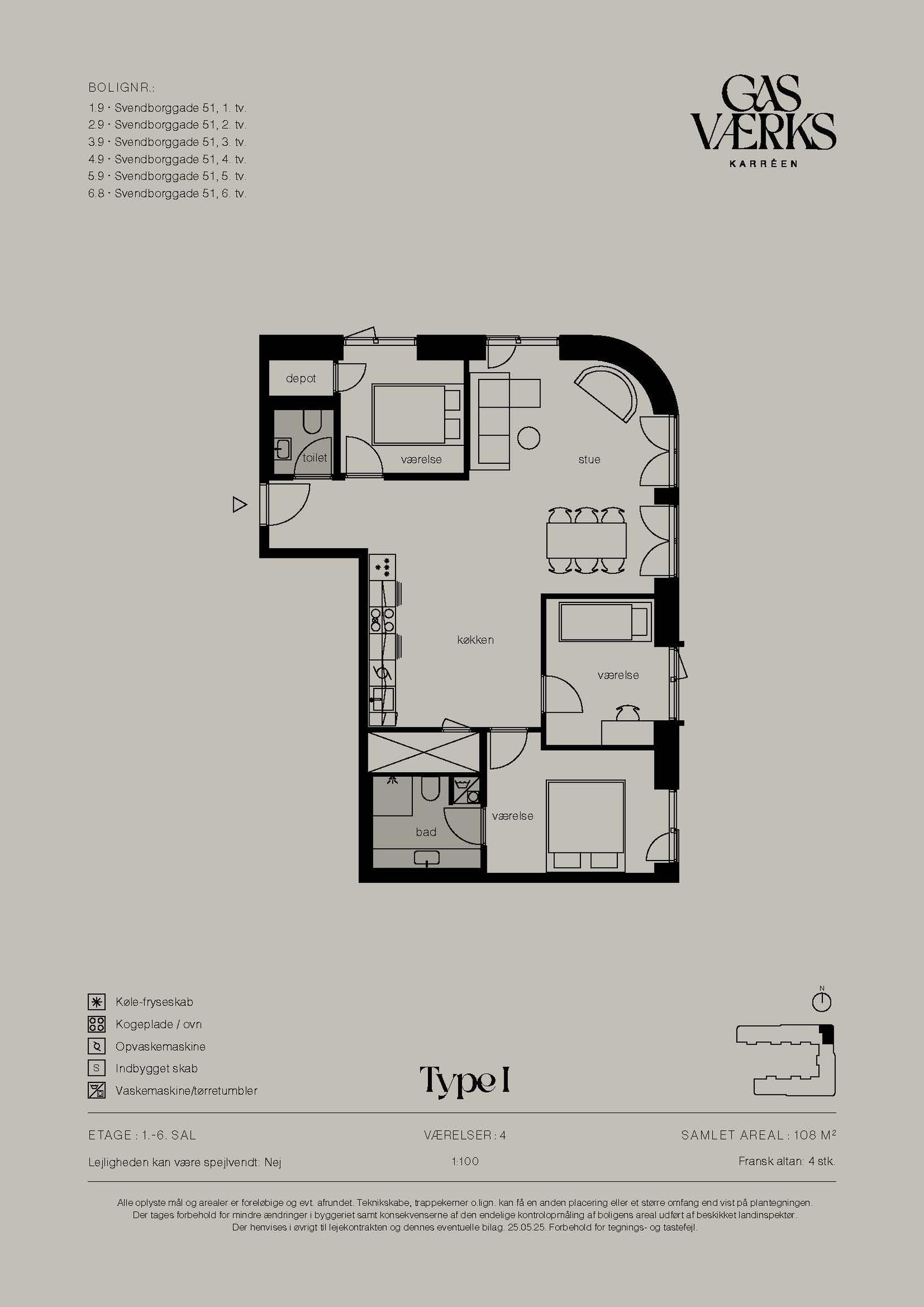 Visual presentation of the listing