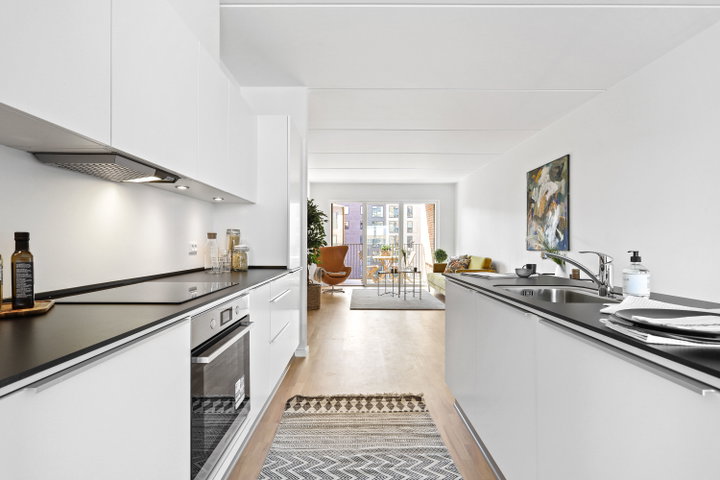 Lys bolig tæt på havn, byliv og grønne områder - Belvederekaj, København SV - 1