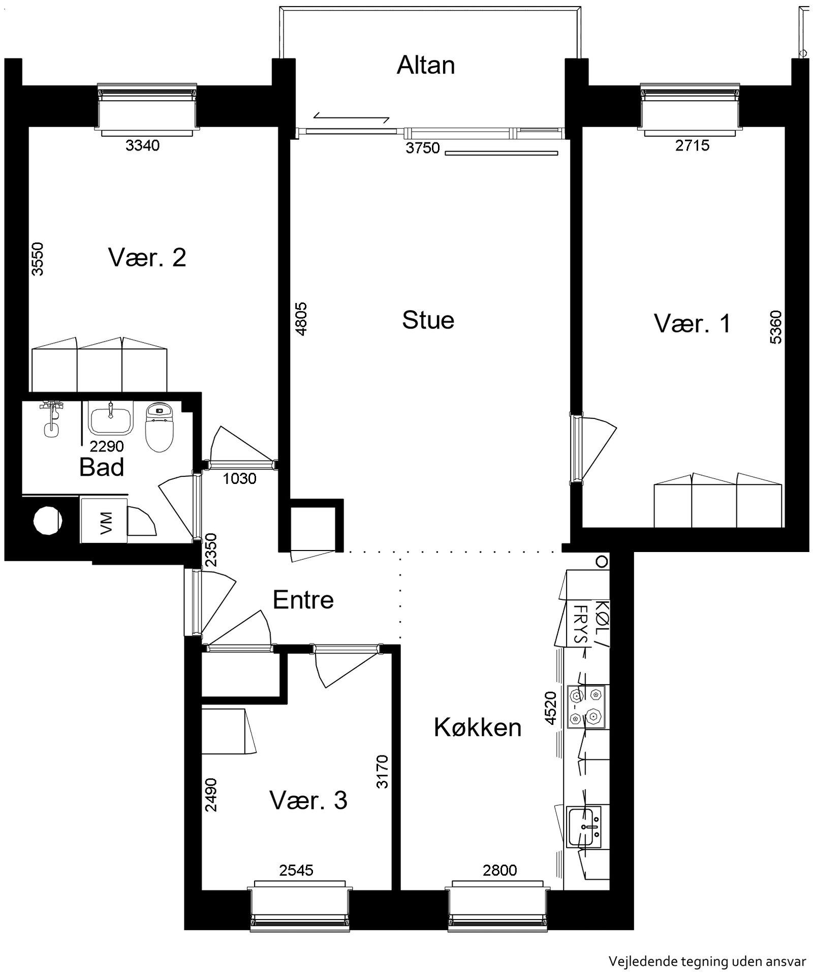 Visual presentation of the listing