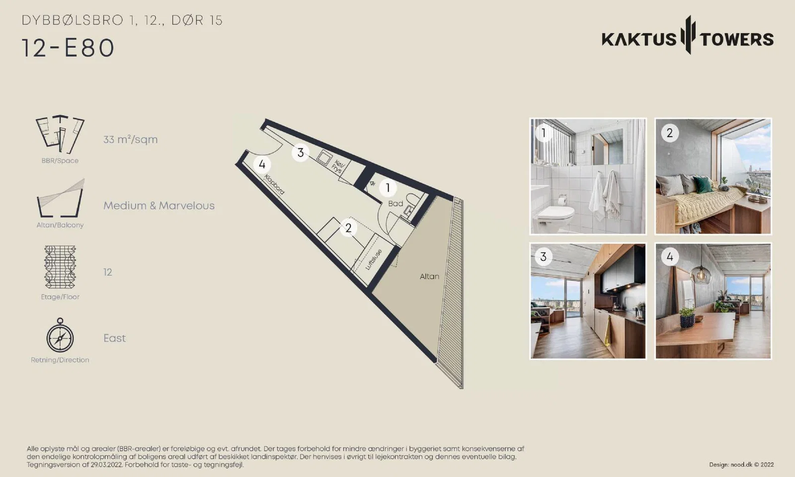 Visual presentation of the listing