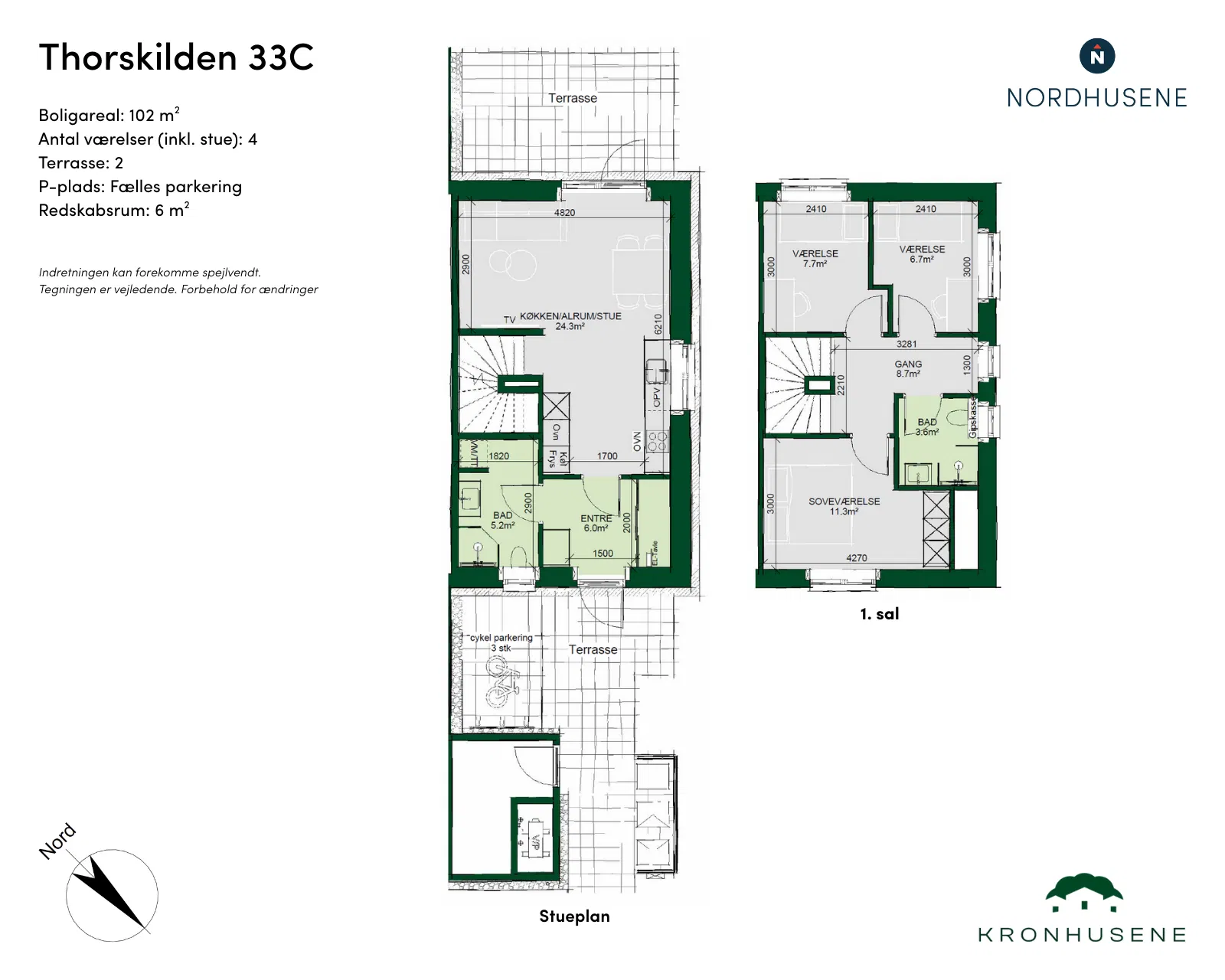 townhouse Moderne 4-værelses rækkehus i Ringsted (102 m²)