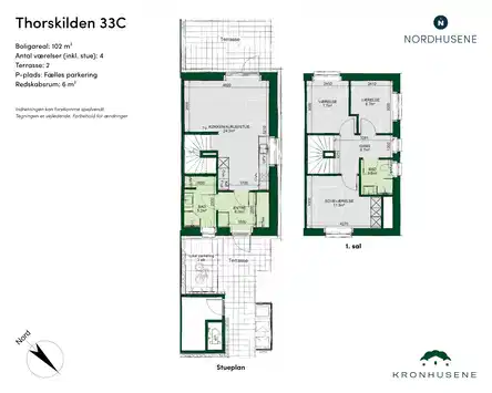 townhouse Moderne 4-værelses rækkehus i Ringsted (102 m²)