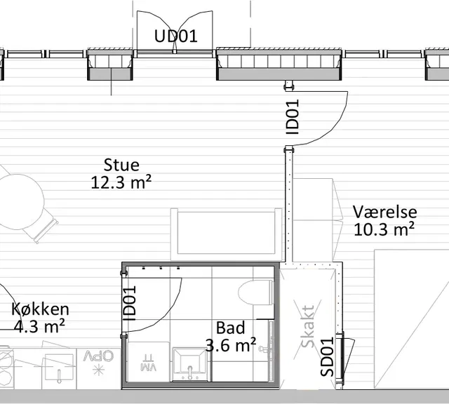 apartment Moderne 2-værelses lejlighed i København NV