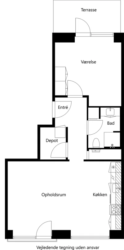 2-room apartment with balcony and common areas - Studiestrædet, Hillerød - 3
