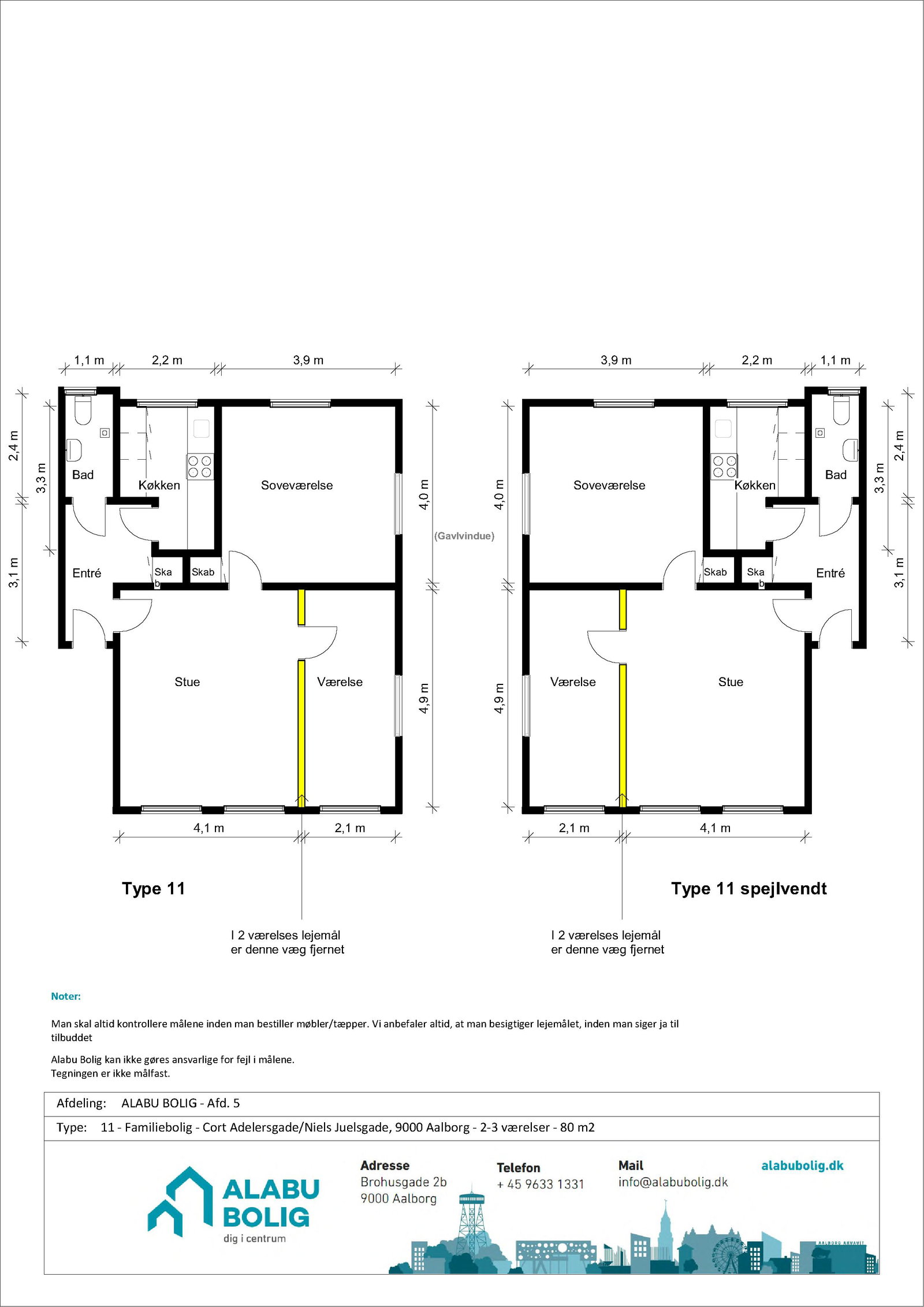 Visual presentation of the listing