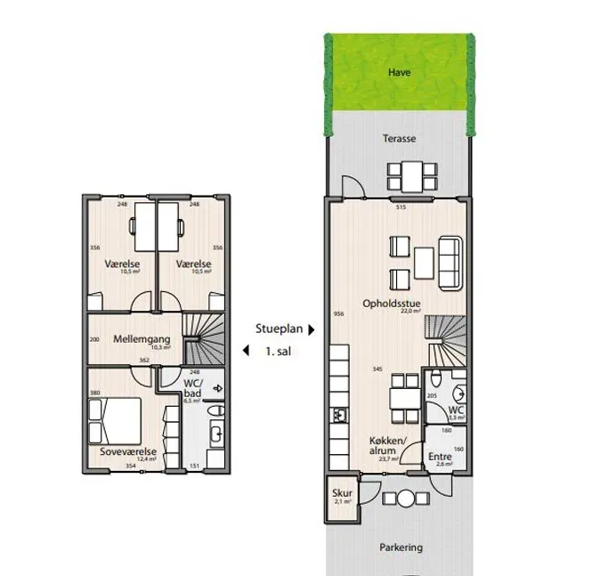 Visual presentation of the listing