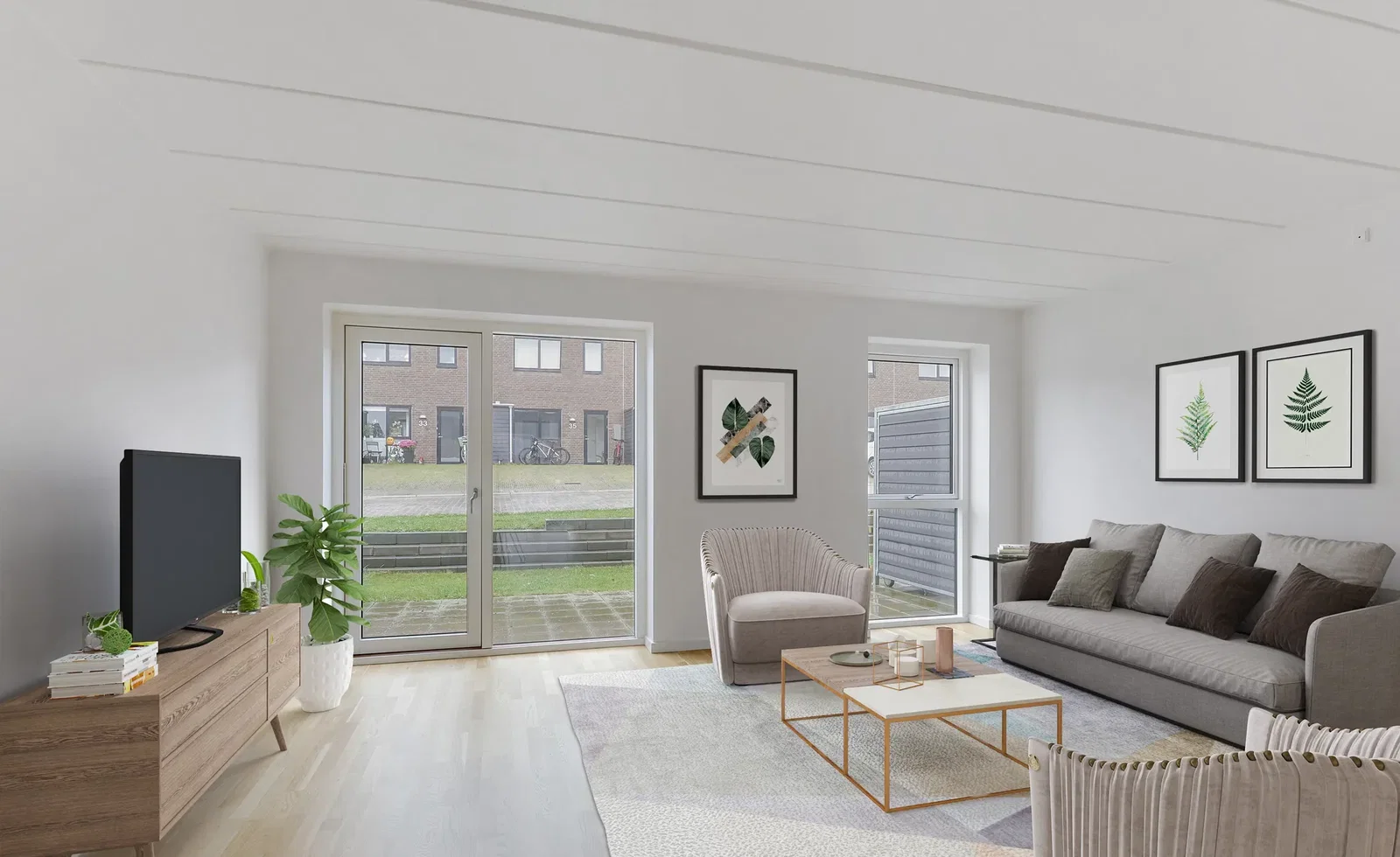 townhouse Rækkehus med 4 værelser og have nær Horsens