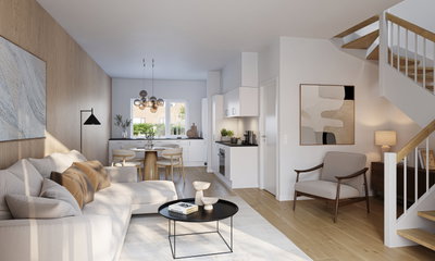 4-værelses lejlighed i to etager på 107 m² - Æbleløkken, Rønne - 1
