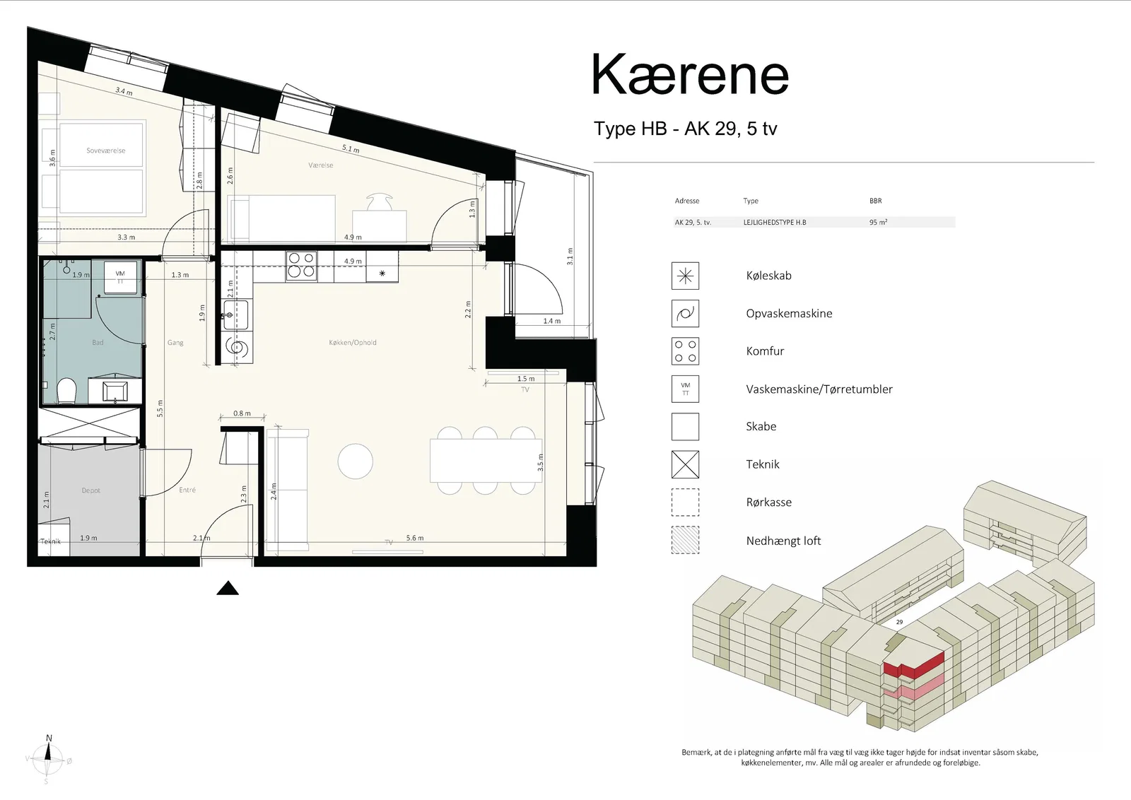 Visual presentation of the listing