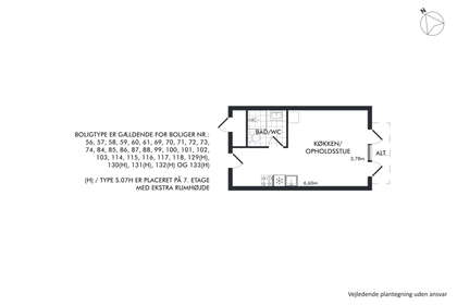 Visual presentation of the listing