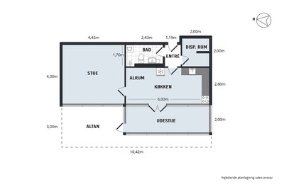 Møbleret penthouse til genhusning på Østerbro - Strandvejen, København Ø - 2