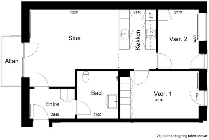 3-værelses lejlighed, 89 m2 i Løgstør - Rådhusgade, Løgstør - 0