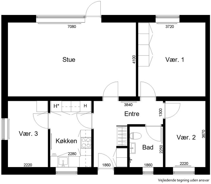 Rummelig 4-værelses lejlighed på 104 m² i Aalestrup - Agerdiget, Aalestrup - 0
