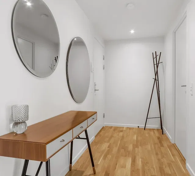apartment Lys og moderne lejlighed med altan i grønne omgivelser