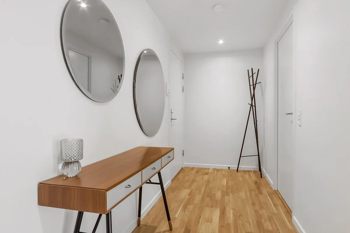 apartment Lys og moderne lejlighed med altan i grønne omgivelser