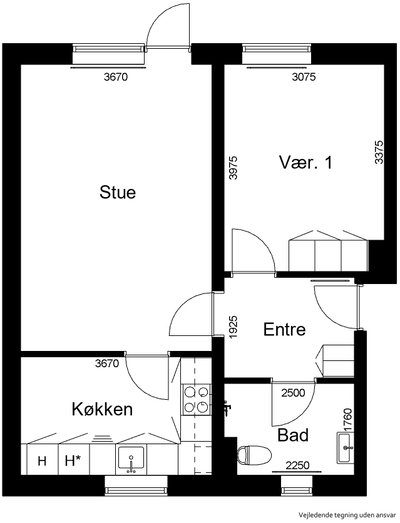 2-værelses lejlighed med altan i Aalestrup - Agerdiget, Aalestrup - 4