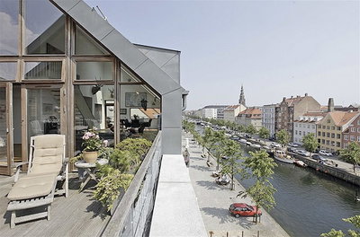 Penthouse med fire terrasser og kanaludsigt på Christianshavn - Overgaden Neden Vandet, København K - 1