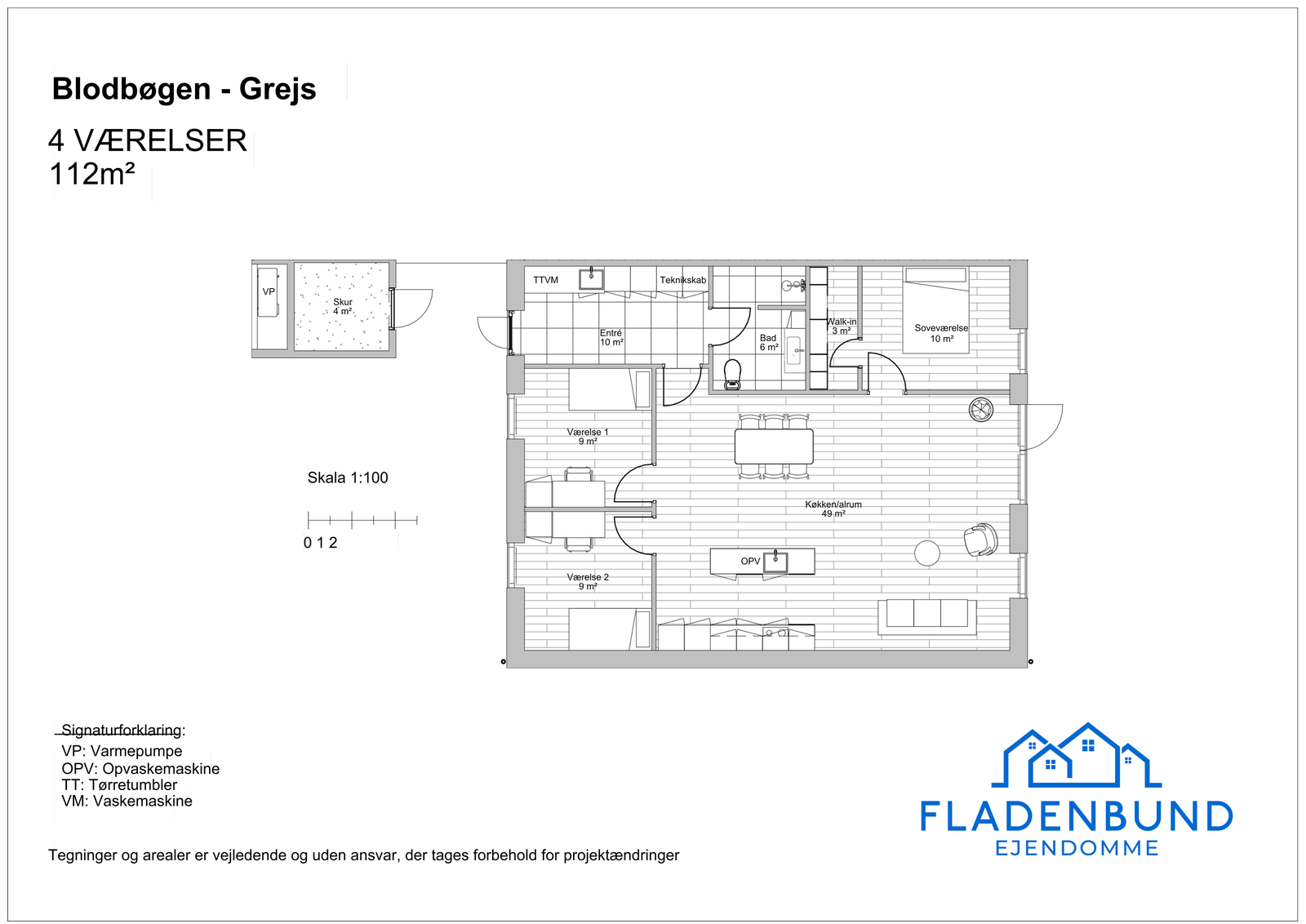 townhouse Moderne rækkehus med 4-5 værelser i Grejs
