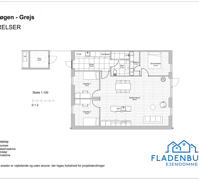 townhouse Moderne rækkehus med 4-5 værelser i Grejs