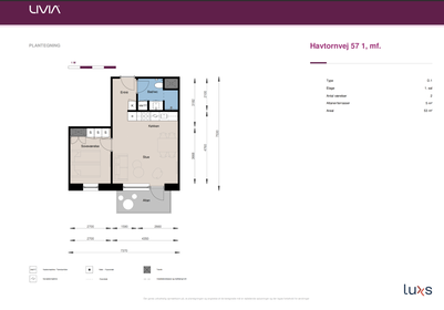 Visual presentation of the listing