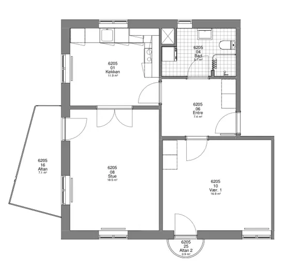 apartment Lys og moderne lejlighed i centrum af Haderslev