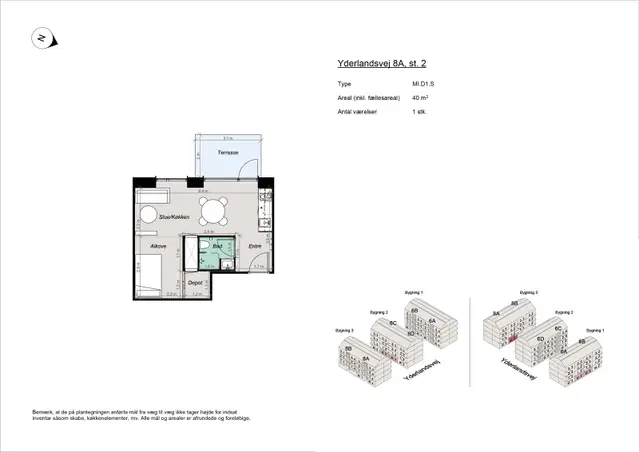 apartment Fully furnished 1.5-room apartment near Amager Strand