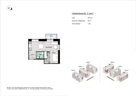 apartment Møbleret 1,5-værelses tæt på Amager Strand