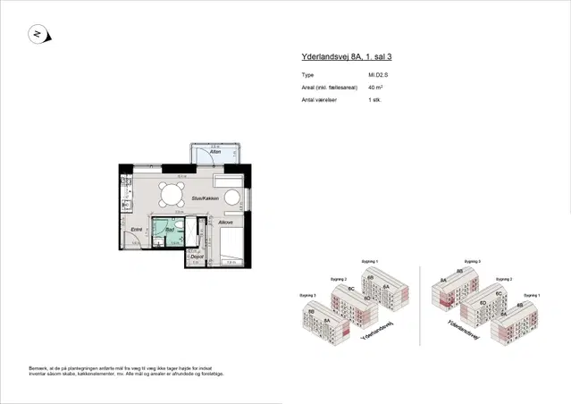 apartment Fully furnished 1.5-room apartment near Amager Strand