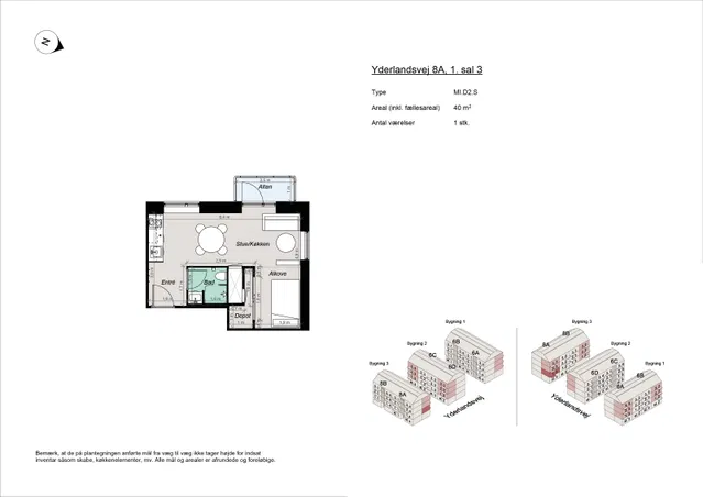 apartment Fully furnished 1.5-room apartment near Amager Strand