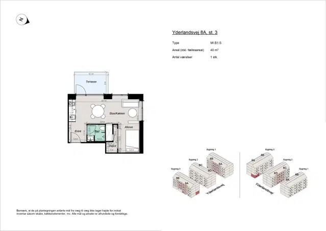 apartment Fully furnished 1.5-room apartment near Amager Strand