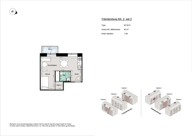 apartment Fully furnished 1.5-room apartment near Amager Strand