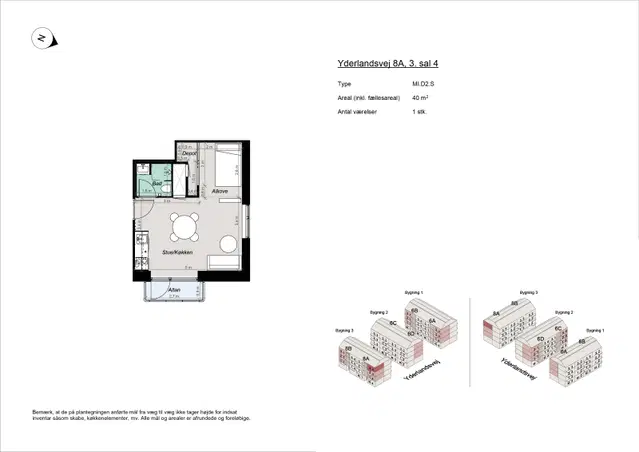 apartment Fully furnished 1.5-room apartment near Amager Strand